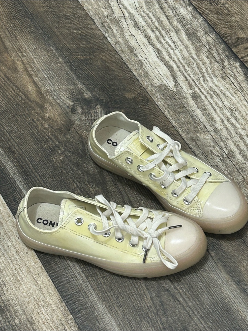 Converse - Yellow Plastic Chuck
Taylor All Stars - Size 6.5
Women's